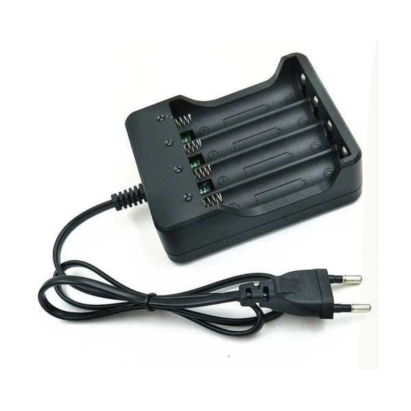 Chargeur 4 Cellules Li‑ion 18650 – Chargeur Léger et Intelligent