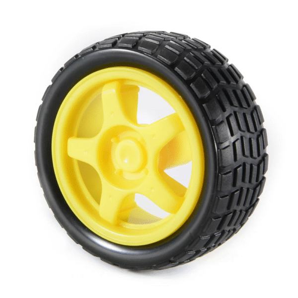 Roue Jaune 65mm – Roue Robotique pour Moteur à Engrenages