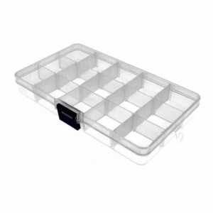 Boîte de Rangement 17×9.5×2 cm – 15 Compartiments